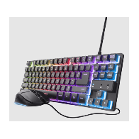 Trust GXT 798 2-u-1 gaming set, crni