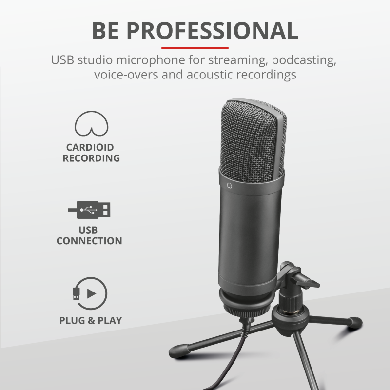 GXT252 Emita+ Streaming Professional USB studio mic - Including high-end shock mount GXT252 Emita+ Streaming Professional USB studio mic - Including high-end shock mount