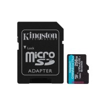 Kingston Canvas Go! Plus microSD 256 GB – UHS‑I U3, Class 10, brzina čitanja 200 MB/s, pisanja 160 MB/s, s adapterom