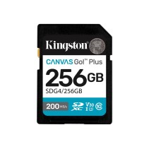 Kingston SD 256GB CanvasGoPlusSDXC,r/w:200/160MB/sDSLRs, mirrorless cameras, 4K video