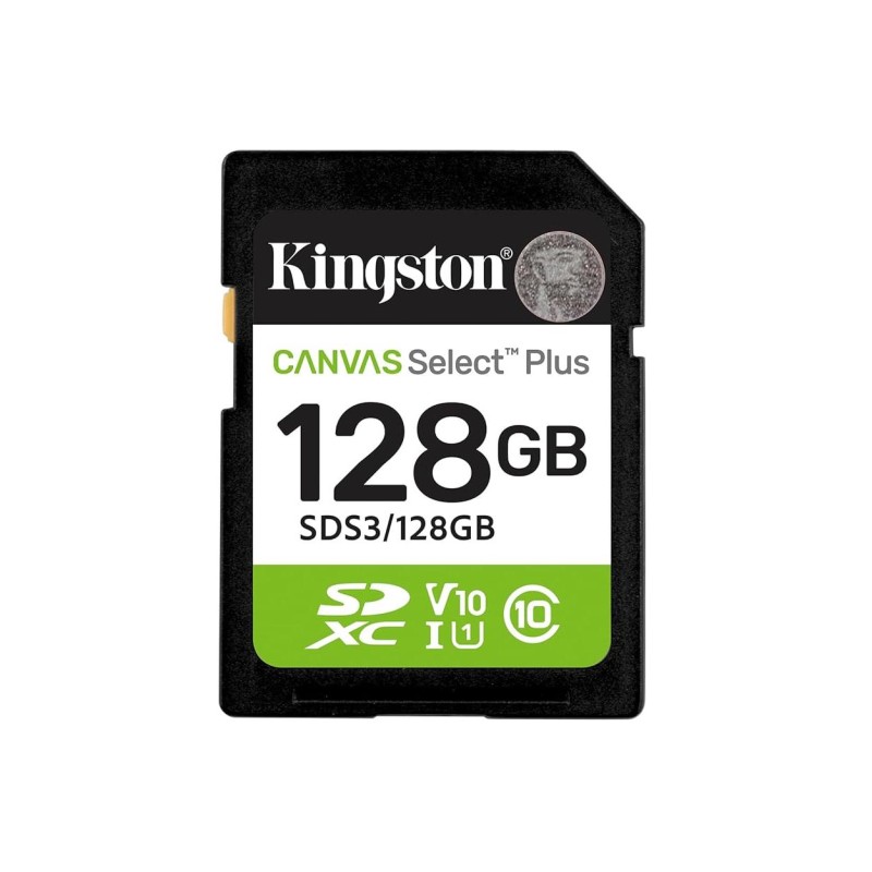 Kingston SDHC 128GB Class 10Canvas Select Plus150 MBs,Class 10 UHS-I