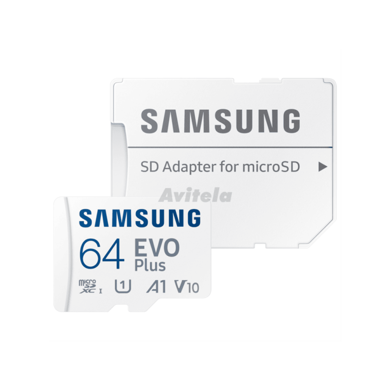 Samsung Micro SD 64GB EVO Plussa adapteromUp to 160MBs