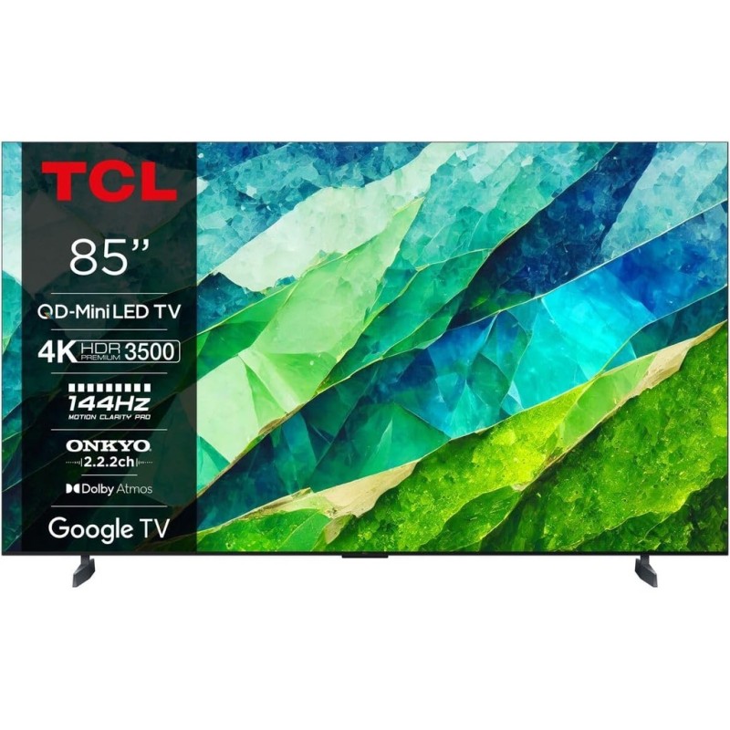 TCL 85''C855 4K 144HZ QD-MiniLED TV s Google TV-omGame Master Pro 3.0