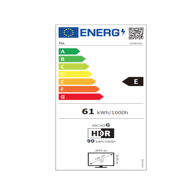 TCL 55"V6C 4K TV Google OSHDR10 HVA Panel Motion ClarityDolby Audio AiPQ Processor