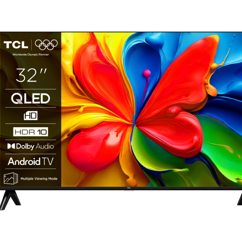 TCL 32"S4K HD QLED TV60Hz HDR 10 Android TVDolby Digital Plus TCL 32"S4K HD QLED TV60Hz HDR 10 Android TVDolby Digital Plus