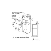 BOSCH mikrovalna Serie 6| CRNA, 900W, Autopilot 7, 25L Lijevo otvaranje, CN