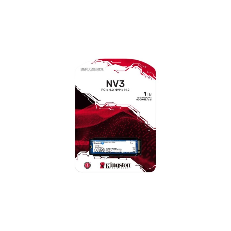 Kingston SSD 1TB NV3NVMe PCIe Gen 4.0x4R/W : 6000/4000MB/s
