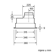 BOSCH Potpuno ugradbena napa Serie 4| C, 2 Motora, 618 m3/h, Buka: 38/56dB, DE