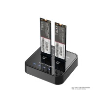 LC-Power Docking station NVMEM.2 SSD, USB-C port, 2x SSD-a,Transfer rate do 10 Gb/s