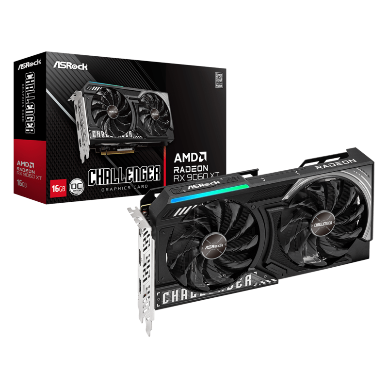 ASROCK VGA RX 9060 XT 16GBChallenger, GDDR6, 128bit2xDP, HDMI