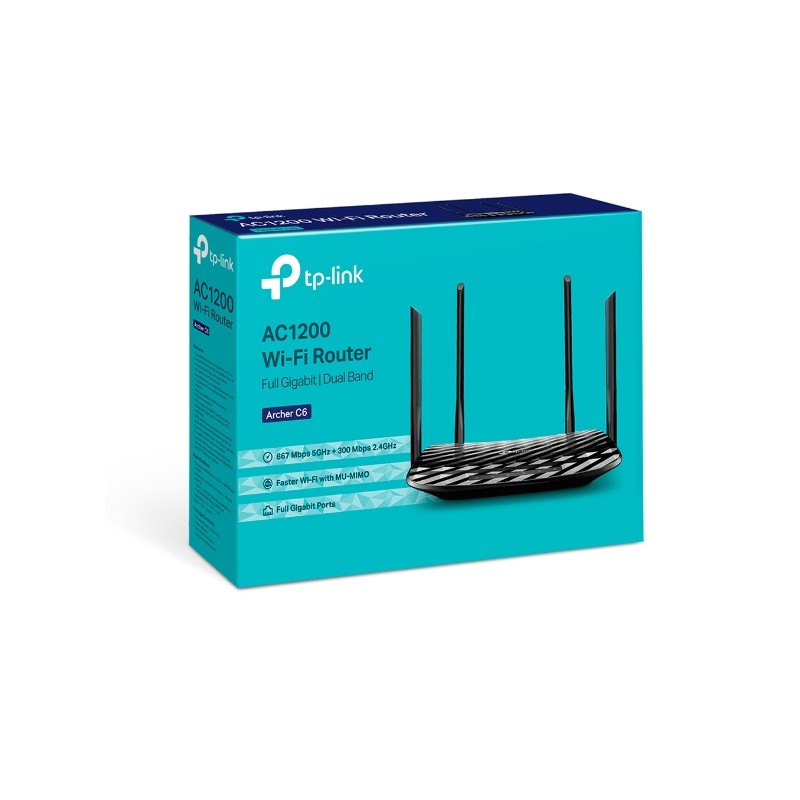 TP-Link ARCHER C6 AC1200Mesh Wireless MU-MIMO WiFiGigabit Router
