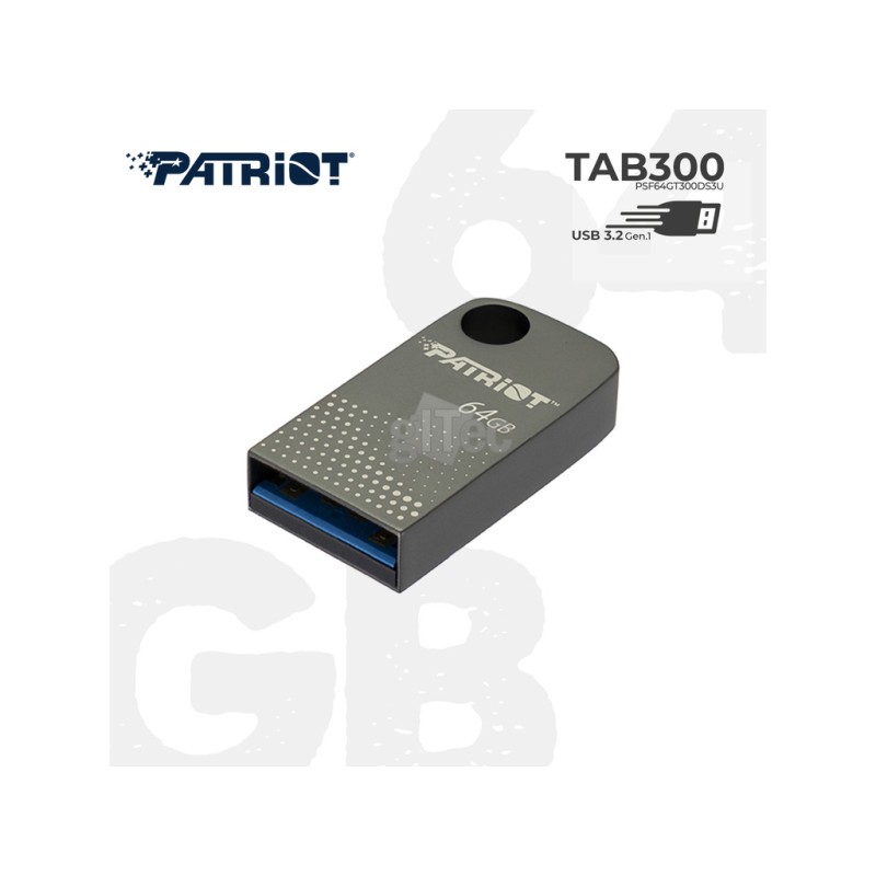 Patriot Tab300 64GB USB 3.2Gen 1, Type-A, 120MB/sDark Shadow
