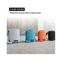 Sony SRS‑XB100 Bluetooth zvučnik Extra Bass, svijetlosiva, 10 h baterija, IPX4 vodootporan.