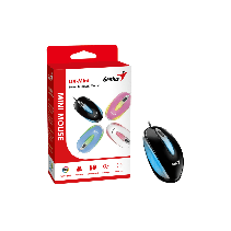 Genius DX‑Mini USB LED miš – crna, 1000 DPI, 1,5 m kabel, 3 tipke, optički senzor