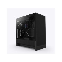 Inter-Tech CC-H52FB-01 NZXT H5 Flow Black TG Mid‑tower kućište ATX s 2 tiha ventilatora 120 mm.