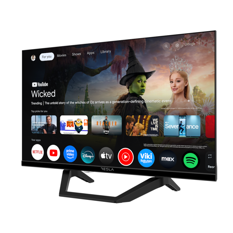 Tesla 24E655BHS Google TV – 12 V DC adapter za automobil, kutija, zvučnici 2 × 5 W.