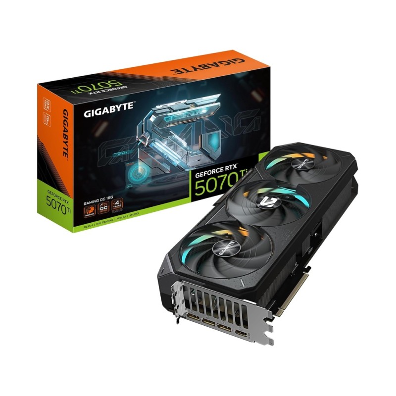 Gigabyte RTX 5070 Ti Gaming OC 16 GB GDDR7, 256‑bit, 3×DP, 1×HDMI
