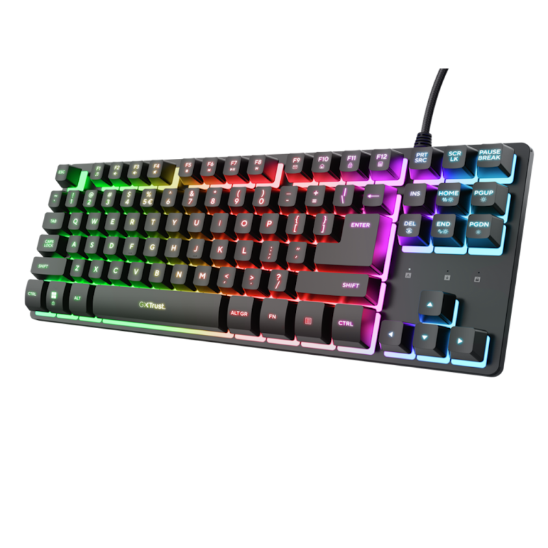 Trust GXT833 THADO TKL tipkovnica s RGB osvjetljenjem, USB, crna