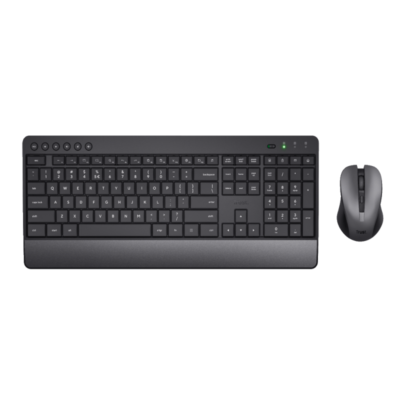 Trust Comfort WLS Set 24529 – bežični tipkovnica i miš, ergonomičan dizajn.