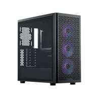Inter-Tech E502-KGNN-S00 – Cooler Master Elite 502 Crni ATX mid‑tower s 3 x ARGB 120 mm ventilatora.