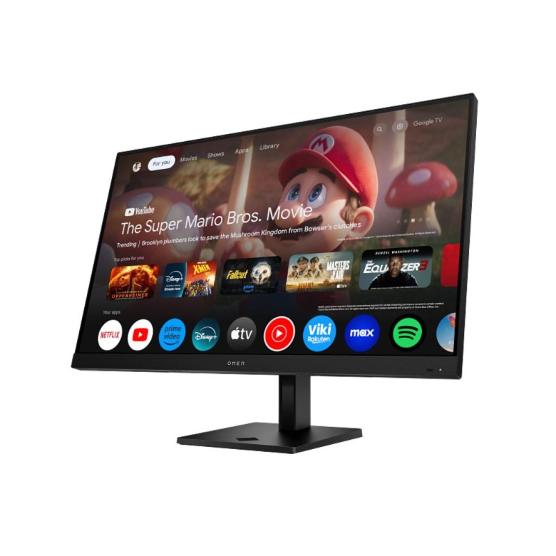 HP OMEN 31,5" 4K UHD 144 Hz IPS monitor – 1 ms, 400 cd/m², Smart, 2×HDMI, DP, USB‑C, 2×USB, LAN.
