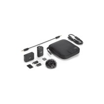 DJI Mic 2 – bežični mikrofon s 1 odašiljačem i 1 prijemnikom, 2,4 GHz, do 250 m dosega, 8 h radnog vremena.