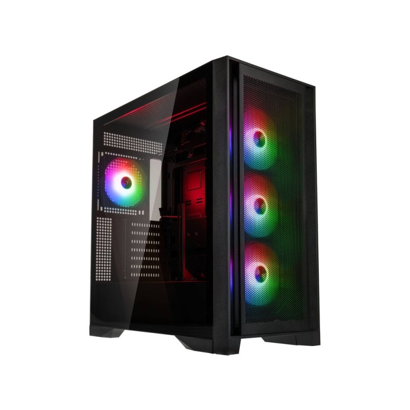 Inter-Tech GSI E‑ATX M850G 850W Gold napajanje, ARGB, crna mrežna kućišta, 4x 120 mm ventilatora】