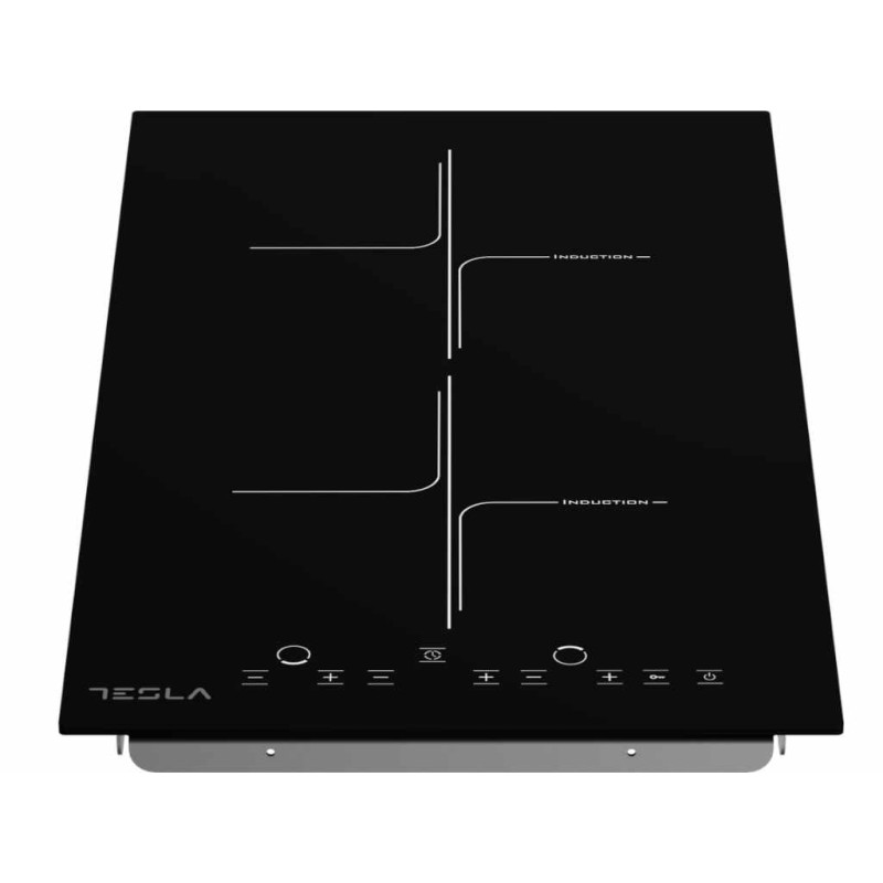 Tesla HI3201SB – Ugradna indukcijska ploča 30 cm, 2 zone, crna + Rerna 70 L.