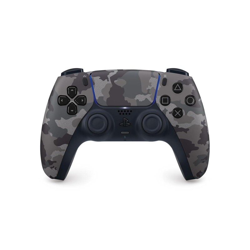 Sony DualSense PS5 Bežični Kontroler – Siva kamuflaža, adaptivni okidači, haptička povratna informacija, Bluetooth povezivanje.