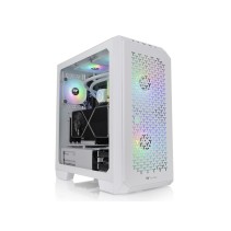 Thermaltake View 300 MX Snow – srednji tower s temperiranim staklom, 2×200 mm ARGB PWM ventilatora i 1×120 mm ARGB ventilator.