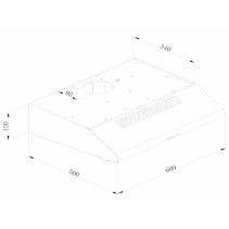 Tesla DB600AB Aspirator – crna, 60 cm, 350 m³/h, 64 dB, 2‑stupanjski pročišćivač