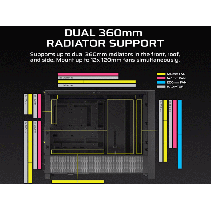 CORSAIR FRAME 4000D Case360mm radiator, 170mm cooler430mm GPU, ATX, Black