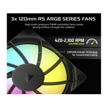 Corsair Nautilus 360 RS AIO cooler - crna, 3x120 mm, kompatibilna s LGA1700, AM5 i AM4 socketima.